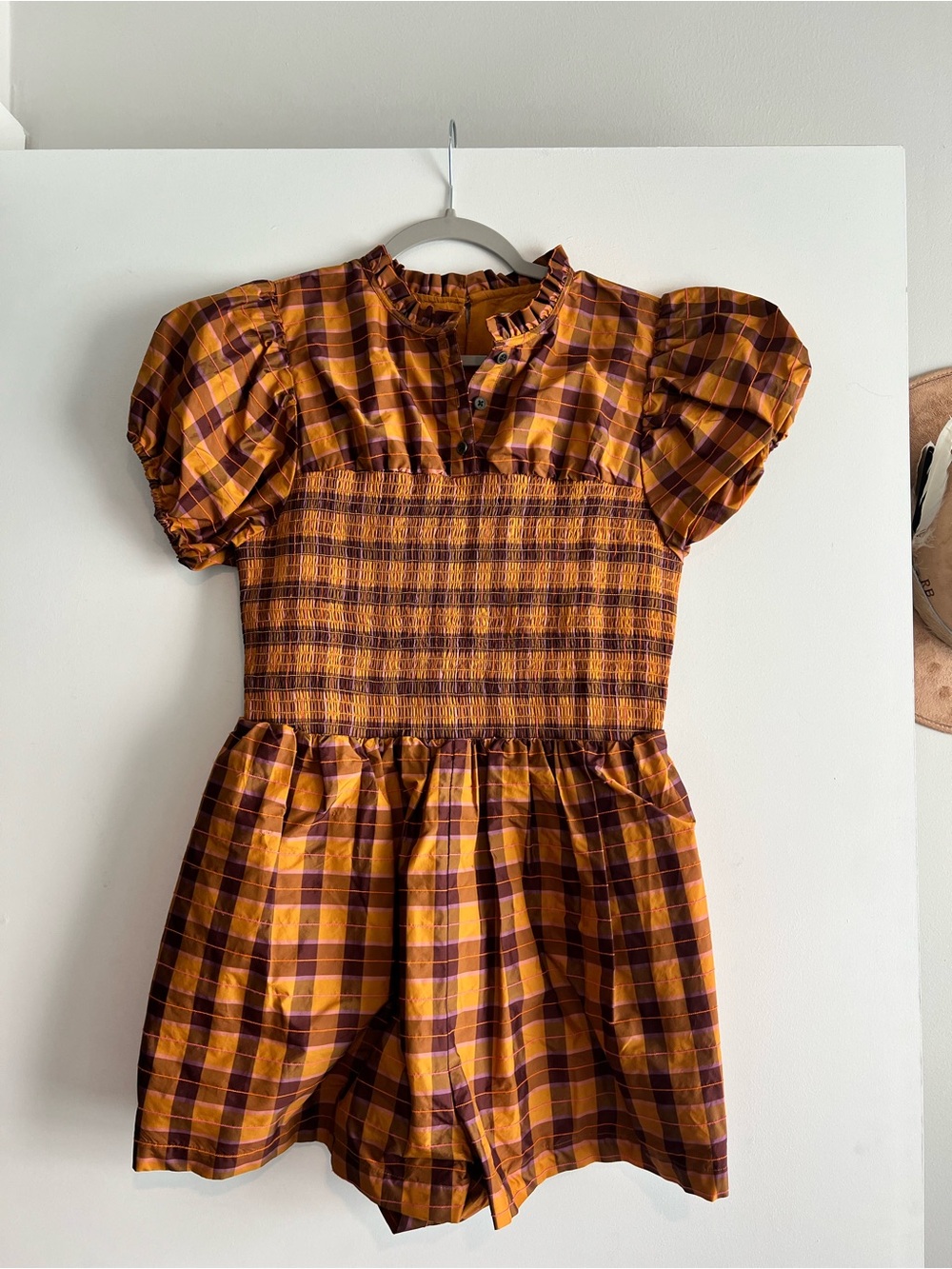 Maeve Puff-Sleeved Smocked Romper - Picture 2 of 2
